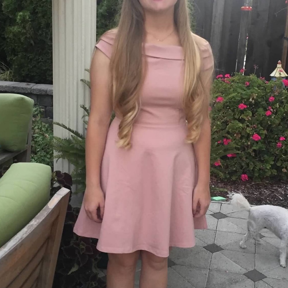 Beautiful Lulu’s dress, women’s M, low cowl collar, peach-pink, fully li…